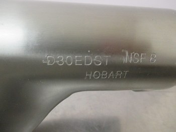 30 Quart Stainless Steel Hobart Dough Hook Eddough-sstd30